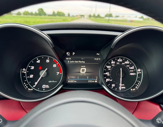 Alfa Romeo Giulia cena 104550 przebieg: 61257, rok produkcji 2019 z Rzeszów małe 211